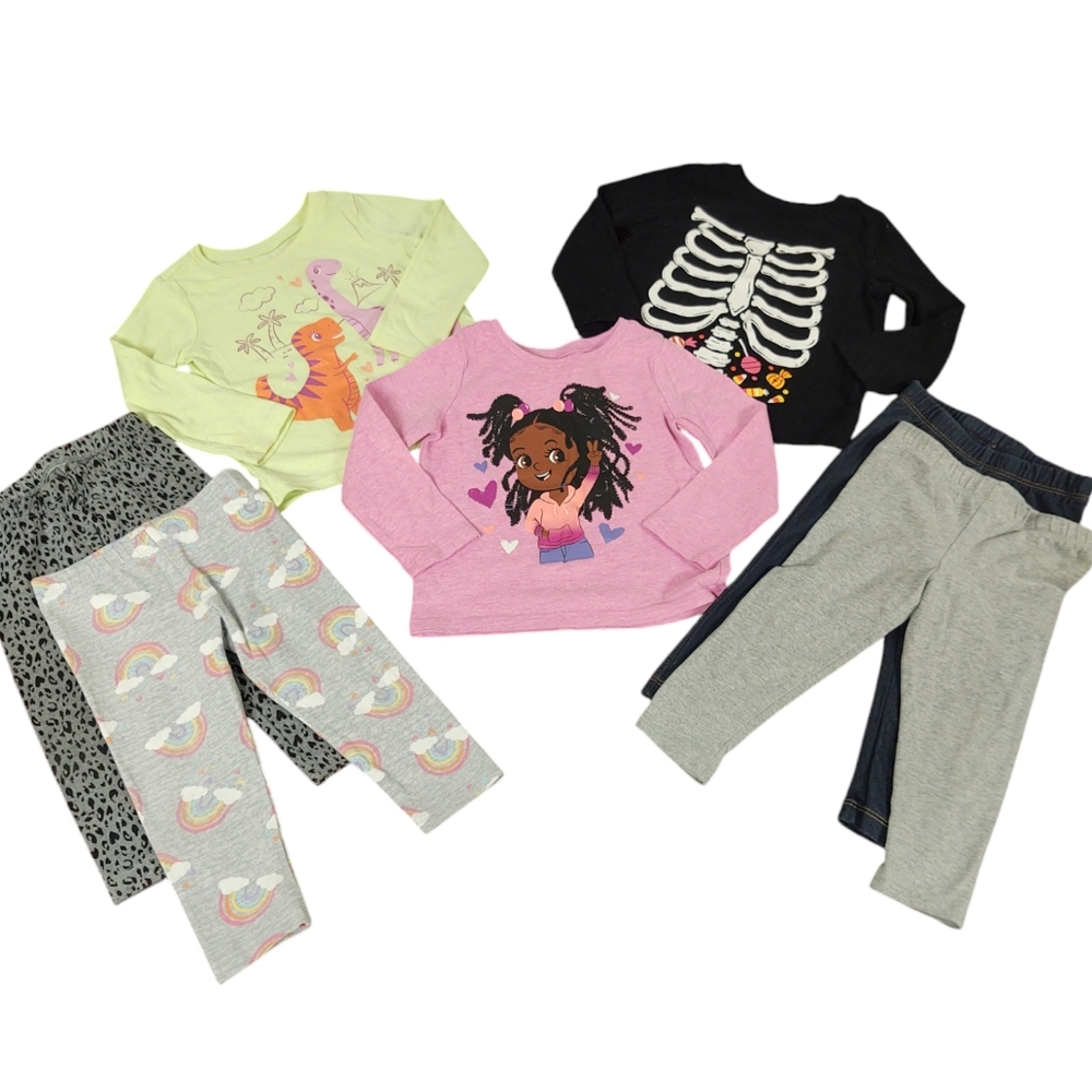 Bundle of 7 Brand Name Girls Play Clothes Pieces Size 12-18 mo's.